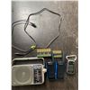 Image 1 : Electronics Lot: Garmin eTrex 30, Panasonic RF-2400D, Motorola Walkie Talkies, Batteries