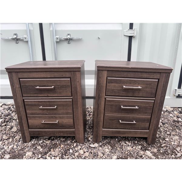 Ashley Furniture Pair of Two-Drawer Night Stands