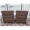 Image 1 : Ashley Furniture Pair of Two-Drawer Night Stands