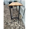 Image 3 : Steel Frame Workbench with Wood Top, 72x24x37 Inches