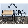 Image 1 : Modern Wood and Metal Nesting Side Tables