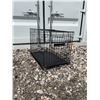 Image 1 : Black Metal Folding Pet Crate With Removable Tray