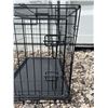Image 2 : Black Metal Folding Pet Crate With Removable Tray