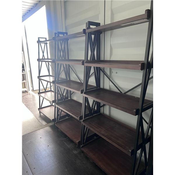 Whalen CSC72LBK-2 Metal and Wood Bookcases