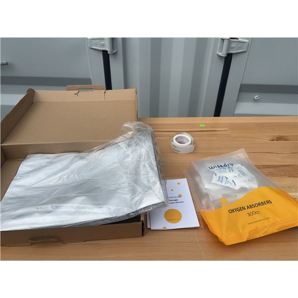 Wisedry 100pc 1-Gallon Mylar Bags with 100 Oxygen Absorbers 300cc