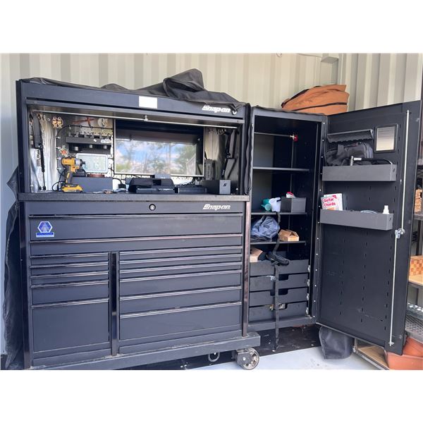 Snap-on 79" Tool Chest with Tools and Gaming Console, 74" x 24"