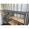 Image 11 : Metal and Wood Storage Shelf Unit and Two Metal Shoe Racks