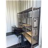 Image 2 : Metal and Wood Storage Shelf Unit and Two Metal Shoe Racks