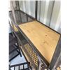 Image 4 : Metal and Wood Storage Shelf Unit and Two Metal Shoe Racks