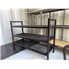Image 6 : Metal and Wood Storage Shelf Unit and Two Metal Shoe Racks