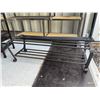 Image 8 : Metal and Wood Storage Shelf Unit and Two Metal Shoe Racks