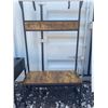 Image 6 : Wooden Hallway Shelf, Black Table, and Hardshell Luggage Set