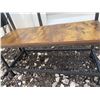 Image 8 : Wooden Hallway Shelf, Black Table, and Hardshell Luggage Set
