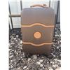 Image 9 : Wooden Hallway Shelf, Black Table, and Hardshell Luggage Set