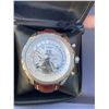 Image 2 : Breitling 1884 Replica Chronograph Wristwatch with Brown Leather Strap