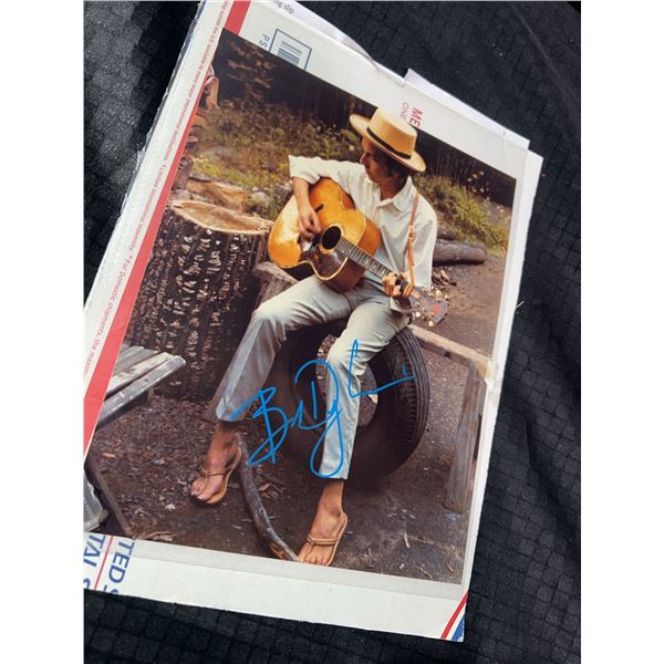 Autographed Colour Photograph of Musician with Guitar