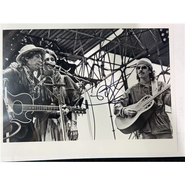 Black and White Music Performance Photo Signed