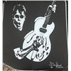 Image 1 : 2015 Signed Original Art Print, Guitar Player in Black and White