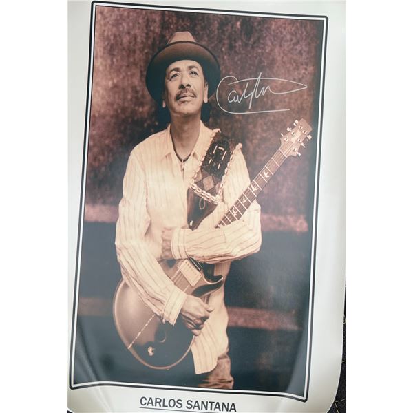 Carlos Santana Autographed Portrait Photo Poster