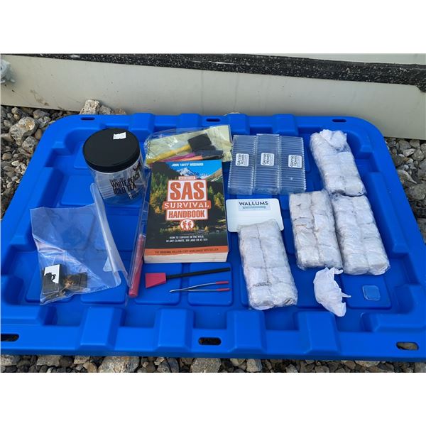 Survival Handbook, Jewelry Supplies, and Craft Tools Assortment