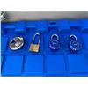 Image 6 : Lot: Padlocks, Magnifier, Bose Dock, Cases
