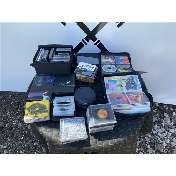 Large Assorted Music CD Collection With Storage Cases