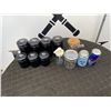 Image 1 : Storage Jars and Cans Including HC Canisters, Glassware, Red Bull