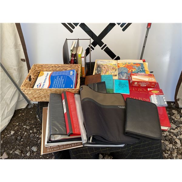 Large Mixed Lot of Art Books, Notebooks, and Office Supplies