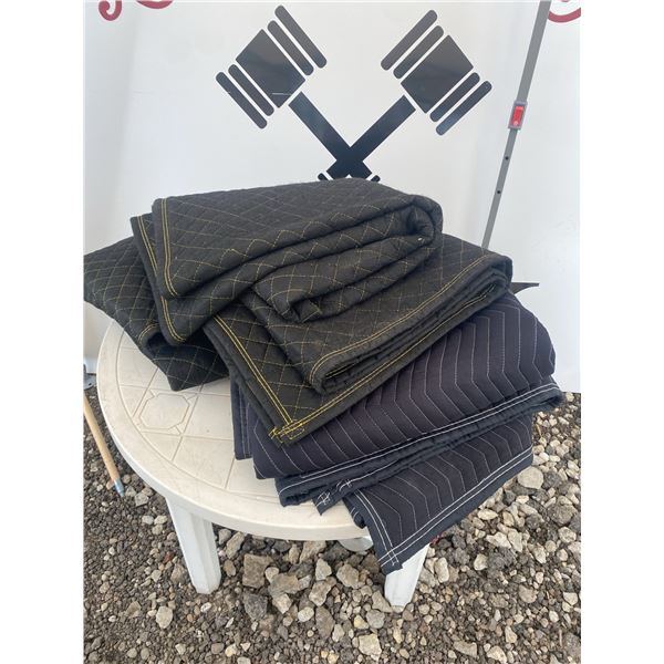 CAT Quilted and Assorted Moving Blankets, Lot of 4