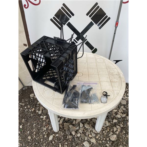 Bicycle Rear Cargo Basket with Mounting Hardware and Reflector