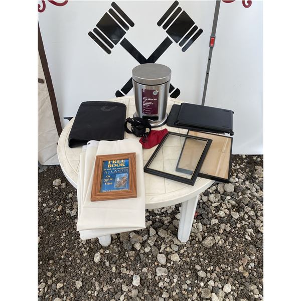 Lot: Life at Home Bin, Frames, OtterBox Cases & More