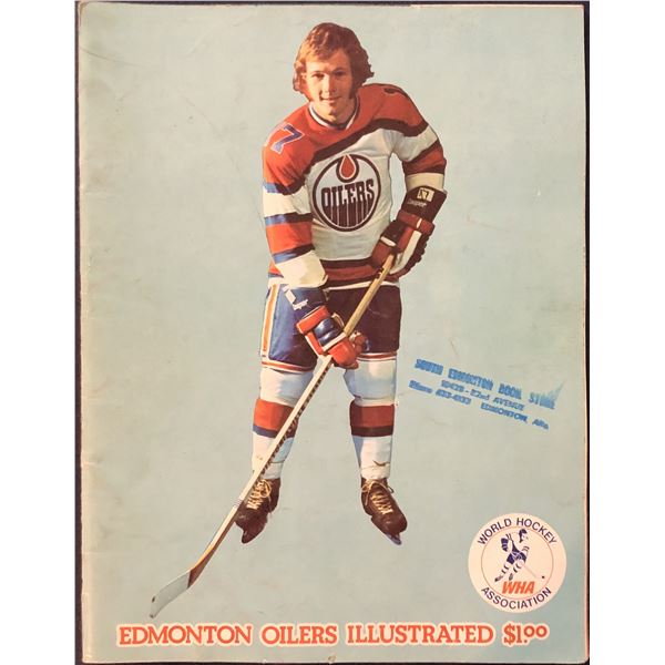 1973-74 WHA GAME PROGRAM - EDMONTON OILERS vs LOS ANGELES SHARKS