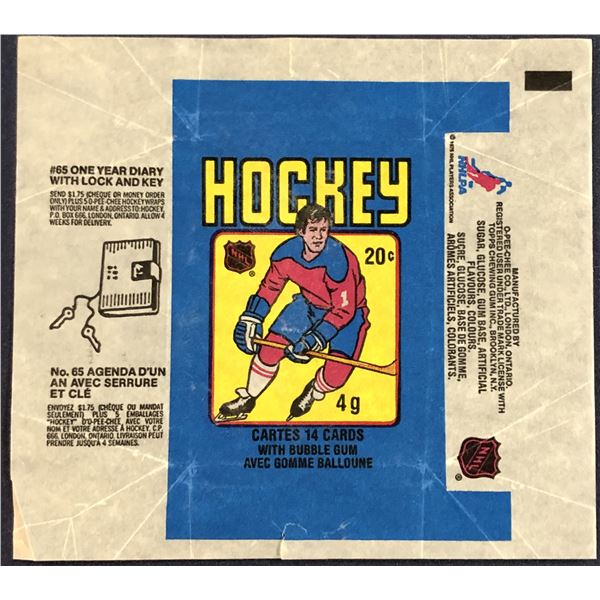 1979-80 O-PEE-CHEE NHL HOCKEY WRAPPER - GRETZKY ROOKIE YEAR