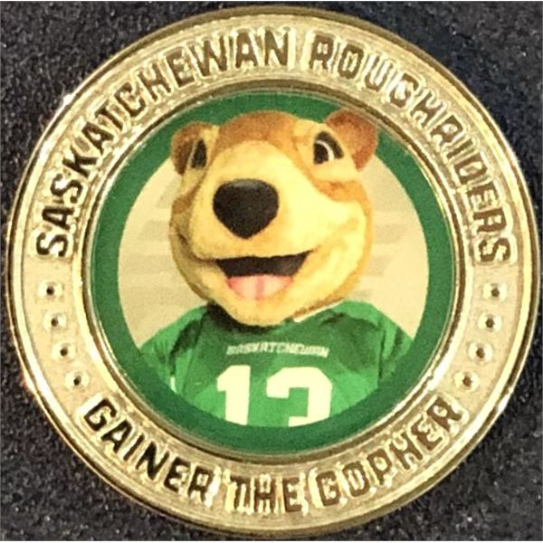 2026 SASKATCHEWAN ROUGHRIDERS GREY CUP MEDALLION - GAINER THE GOPHER