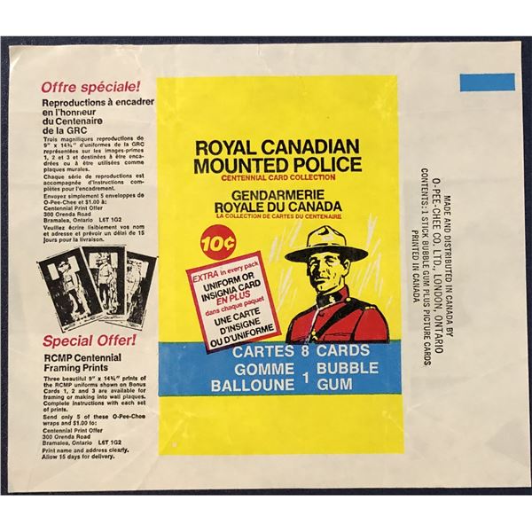1973 O-PEE-CHEE RCMP WRAPPER
