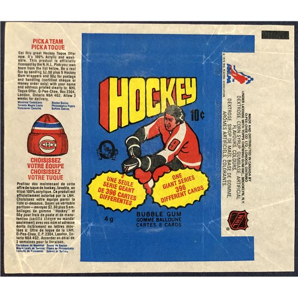 1976-77 O-PEE-CHEE NHL HOCKEY WRAPPER