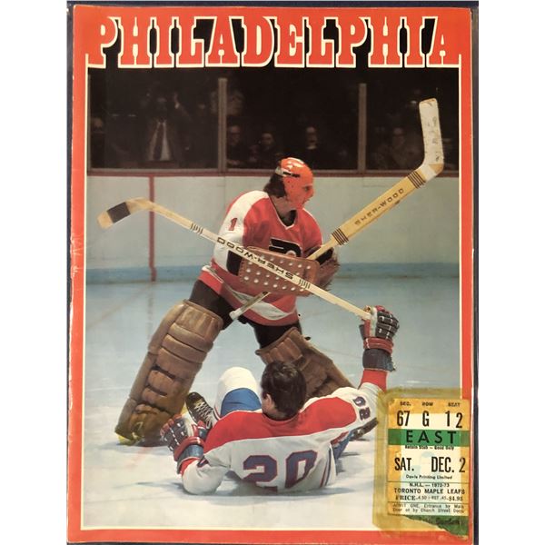 1972-73 NHL GAME PROGRAM - PHILADELPHIA @ TORONTO (incl game ticket stub)
