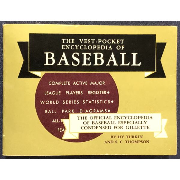 1956 VEST-POCKET BASEBALL ENCYCLOPEDIA
