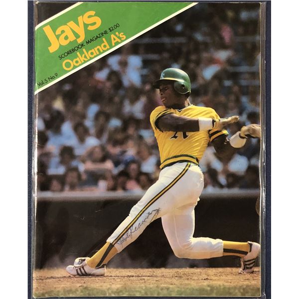 1981 MLB GAME PROGRAM - OAKLAND @ TORONTO