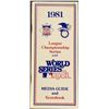 Image 1 : 1981 MLB WORLD SERIES MEDIA GUIDE