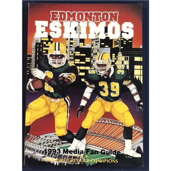 1993 CFL MEDIA GUIDE - EDMONTON ESKIMOS