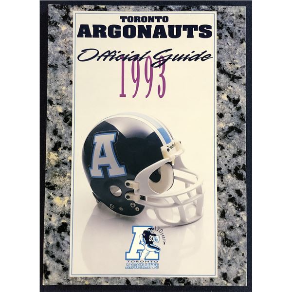 1993 CFL MEDIA GUIDE - TORONTO ARGONAUTS