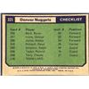 Image 2 : 1975-76 TOPPS NBA DENVER NUGGETS