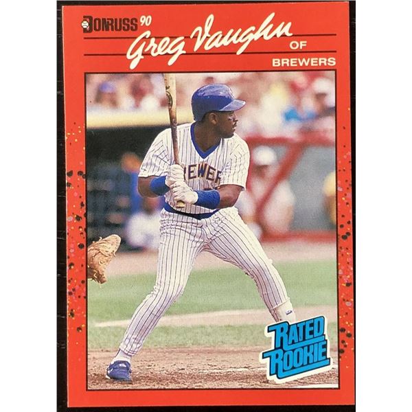 1990 DONRUSS GREG VAUGHN ROOKIE CARD