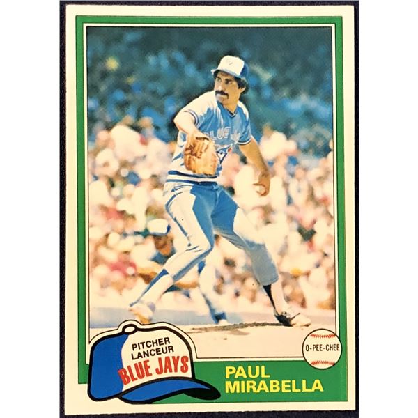 1981 O-PEE-CHEE MLB PAUL MIRABELLA