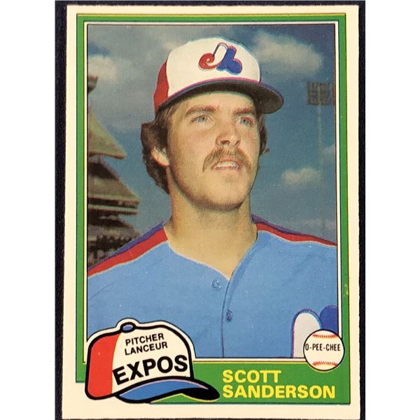 1981 O-PEE-CHEE MLB SCOTT SANDERSON