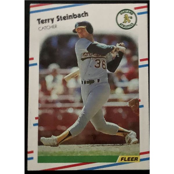 1988 FLEER TERRY STEINBACH ROOKIE CARD