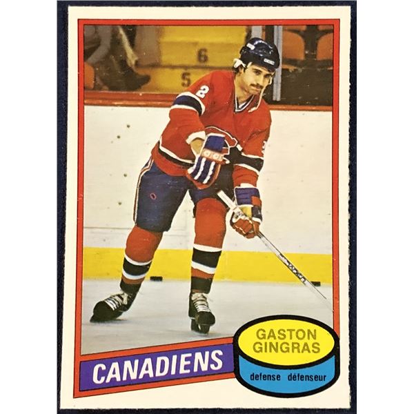 1980-81 O-PEE-CHEE HOCKEY GASTON GINGRAS ROOKIE CARD