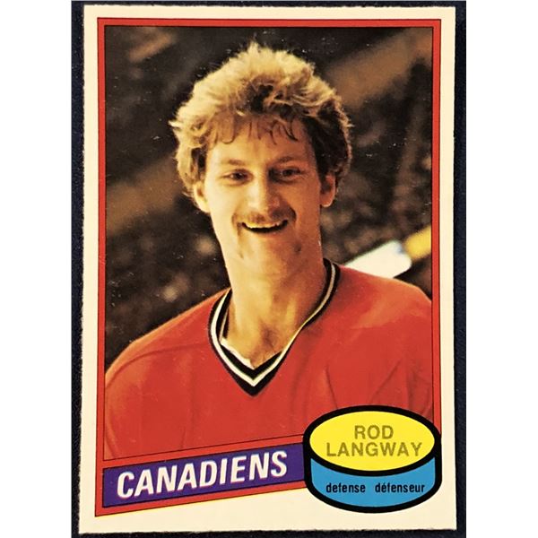 1980-81 O-PEE-CHEE HOCKEY ROD LANGWAY