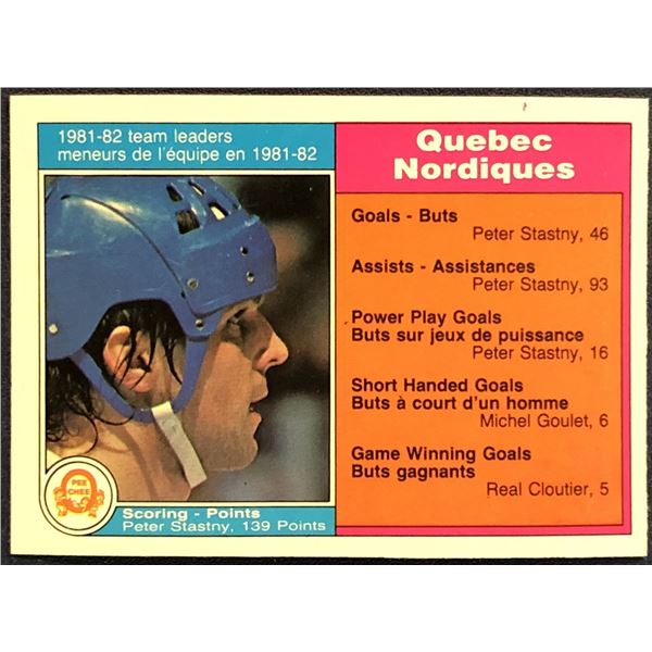 1982-83 O-PEE-CHEE NHL PETER STASTNY (HOF)